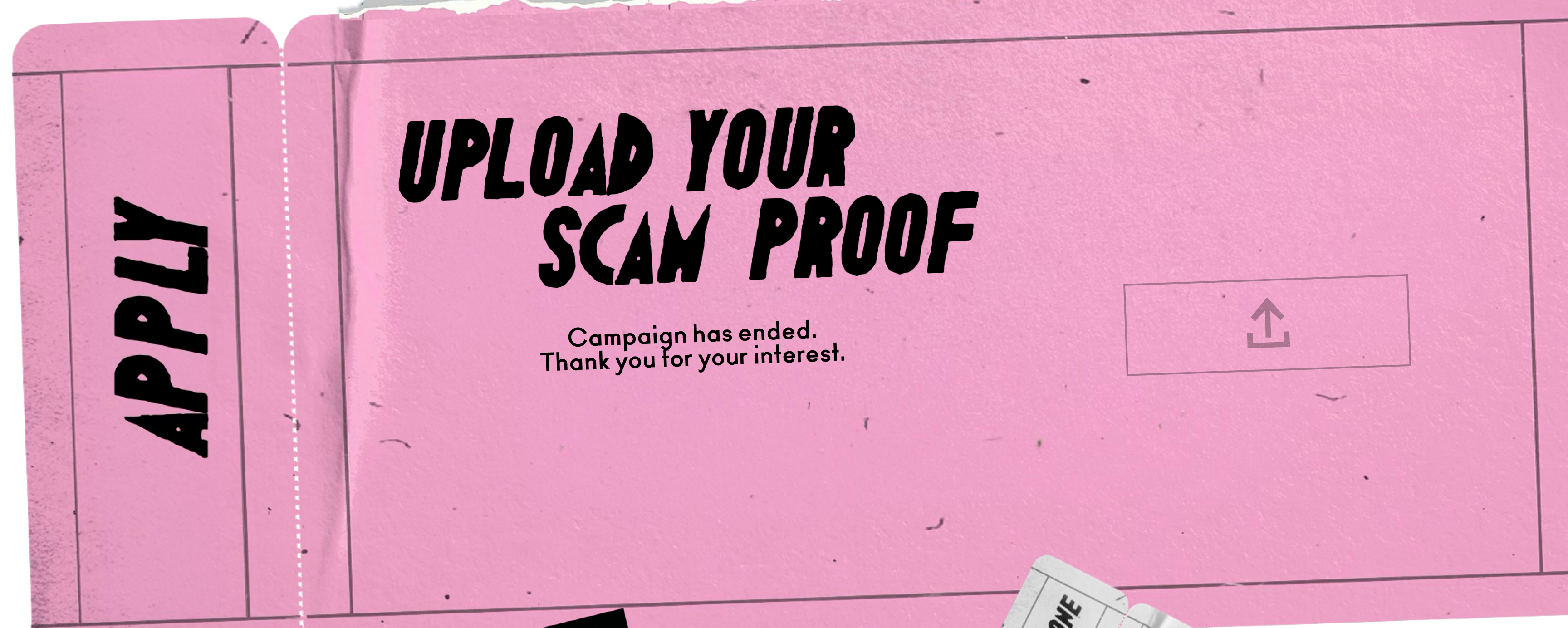 Upload your scam proof